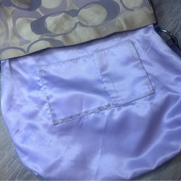 Vintage Coach Beige and Purple Shoulder Bag - Picture 7 of 13